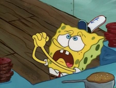 Spongebob begging